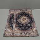 Snycler Boho Throw Pillow Covers 12x20 inch Set of 2 Black Medallion Border Area Rug Double Sided Pattern Cotton Soft Pillow Case Cushion Cover Pillowcase for Couch Sofa Bed Decorative