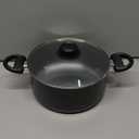 GoodCook Everyday Dutch Oven with Lid Ceramic Nonstick Aluminum Deep-Walled Construction for Even Heating Non-Toxic PTFE & PFOA Free, 4.7-Quarts, Black