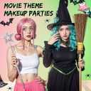 12 Pcs Halloween Witch Party Decorations Include 6 Fairy Wands 6 Witch Brooms for Pink and Green Halloween Cosplay Fans Party Dress Decor Photography Background Photo Booth Props Decor