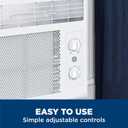 GE Window Air Conditioner Unit, 5,000 BTU for Small Rooms up to 150 sq ft. with Manual Adjustable Fan and Cooling Settings, Perfect for Small Bedroom or Living Room, Easy Install Kit Included, White