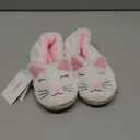 Fuzzy Cat Slippers for Women, Funny Animal House Shoes with Soft Memory Foam, Comfy Plush Warm Slip-on Slippers, Size 1/2