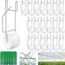 120Pcs Tomato Trellis Roller Hooks,Greenhouse Trellising Kit with String Zip Ties for Tomatoes,Vine Twine Crop,Vegetable,Flower