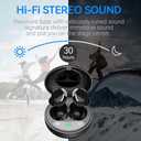 Sleep Earbuds Bluetooth 6.0, Mini Invisible Silicone Sleep Earbuds for Side Sleepers, Noise Blocking Sleeping Headphones, Hidden Earbuds with LED Display for Small Ears, Sleep & Relax, Black