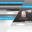 1Pack 11 Inch Ultra Thin LED Recessed Ceiling Light with Junction Box, 6000K Daylight, 24W 110V Eqv,Recessed Lighting, Slim No Dimmable Can-Killer Downlight,Canless Lights 2150LM High CRI80+