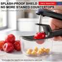 2 x Cherry Pitter Tool Cherries Pitter Stainless Steel Rod for Making Cherry Jam with Lock Design(Black)