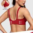 Vertvie Jelly Wireless Bras for Women Push Up Plunge Seamless T-Shirt Bras No Underwire Supportive Full Coverage Bralettes (Red, Small)