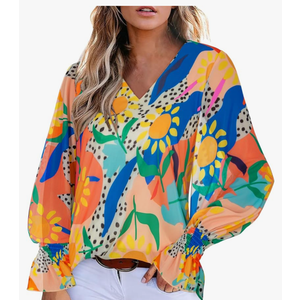 SeSe Code Flowy Tops Long Sleeve Blouses for Women Dressy Casual Dress Shirts Trendy 2024 XL