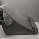 VEVOR Bed Wedge Pillow for Sleeping, 3 Pcs Adjustable Orthopedic Bed Wedge Set, with Washable Cover & Foam Support, Post Surgery Pillow for Acid Reflux, Back Pain, Snoring Relief & GERD, Dark Grey (3PCS-Half moon pillow-Velvet)