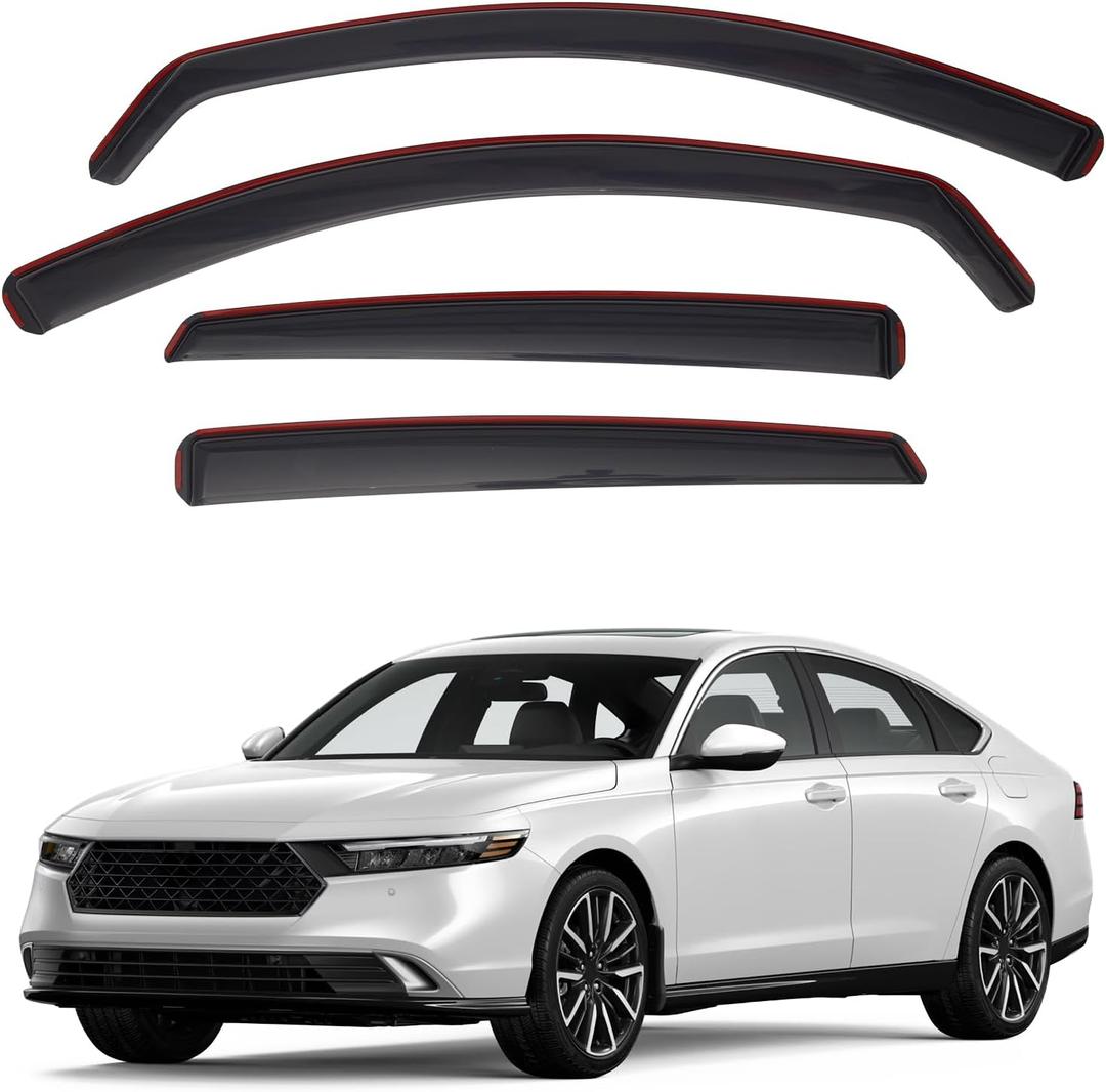 in-Channel Rain Guards for Honda Accord 2023 2024 2025 2026 Side Windows Vent Deflectors Visors Shades 4Pcs