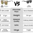 Santorini Unisex Sunglasses Wide Fit Metal Frame, Polycarbonate (PC) Lenses, UV400 & Blue Light Protection