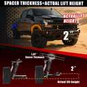 2" Front Leveling Lift kits Compatible with 2007-2024 Silverado 1500 2WD/4WD Sierra 1500 2WD/4WD Suspension Strut Spacer Lift Kit