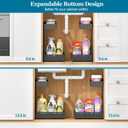 REALINN 2 Pack Expandable Under Sink Organizers and Storage, 2 Tier Under Cabinet Organizer, Heights Adjustable Pull Out Rack for Kitchen Bathroom Laundry, Black