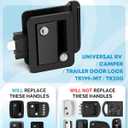 Kohree RV Door Lock Replacement Zinc Alloy Camper Door Lock, RV Door Locks with Paddle Deadbolt Plastic for Trailer Cargo Camper Horse, 4 Keys Black