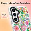 ChiCsFleur for Samsung Galaxy S23 FE Case, TPU Phone case with Camera Protection for Women Girls Teens - Colorful Floral Flowers Spring Garden Artsy Vibrant Pastel Clear Gift Aesthetic Unique