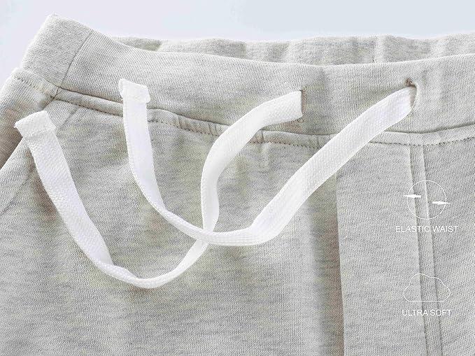 Men's Casual Soft Cotton Elastic Fleece Jogger Gym Active Running Hiking Pocket Shorts, XL Grey
