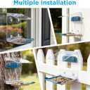 2 x Window Bird Feeder for Outdoors with Strong Suction Cups,Sturdy and Durable Acrylic Birdfeeders for Viewing Wild Birds Outside,Mount On Window/Wall/Bird Pole Kit