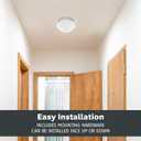 Designers Fountain 9 in 2-Light Flush Mount Ceiling Light with Frosted Glass Shade, White, 4732-WH (Pewter)