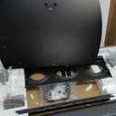 YOMT Universal TV Floor Stand with Mount for 27-70 Inch LCD LED OLED TVs, Swivel Height Adjustable Tall TV Stand, Space Saving Design for Corner Bedroom Living Room, Black