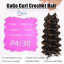 7 Packs GoGo Curl Crochet Hair 10 Inch Short Curly Crochet Hair for Women Water Wave Beach Curl Deep Twist Crochet Braids Synthetic Braiding Hair Extensions (10 Inch, P4/30)