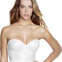Dominique Women's Noemi Backless Strapless Bustier Bridal Bra (32A-44F) #6377 (38DD, White)