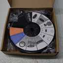 3.5W Solar Fountain with 2000mAh Battery - Work On Cloudy Days - Upgrade Glass Panel Solar Bird Bath Fountain, Hummingbird Water Feature Pump with 7 Nozzles, 4 Fixed Pipes for Garden, Pool (Black)