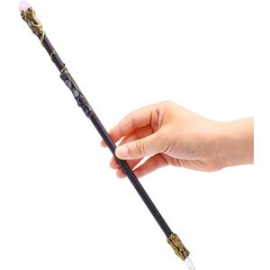 Rich Boxer Fine Handcrafted Crystal Magic Wand Pink Crystal White Crystal Gemstone Magic Wand for Witches and Wizards
