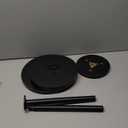 Drink Table, Small Pedestal Side Tables for Small Spaces, Wood Round Martini Table for Outdoor, Living Room and Bedroom, Black