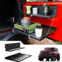 Mabett Tailgate Table for Ford Bronco 2021-2024, Carbon Steel Foldable Molle Panel Double-Layer Cargo Shelf Compatible with Bronco Accessories