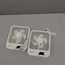 2 Pack Portable Travel Fan 5000mAh, 20 Hours Battery Life 6.8" Small Criuse Fan with 100 Speed,Digital Display, Rechargeable Battery Operated Quiet Personal Fan for Desk Office Bedroom Outdoor