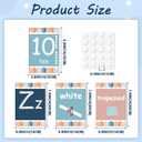 61Pcs Boho Alphabet Number Bulletin Board Set for Classroom Wall Decoration Boho Manuscript ABC Letter Lines Poster Cards for Teachers Must Haves Back to School Preschool Kindergarten Decor