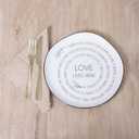 Pavilion Gift Company - Love Lives Here - 10.5" Serving Tray Platter Plate Thanksgiving Fall Serveware Friendship Family Housewarming Apartmentwarming