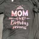 Mom Of The 3rd Birthday Princess Girl 3 Years Old B-day T-Shirt  Size XL