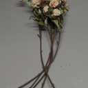 Floroom 5pcs Beige Faux Silk Mums Artificial Flowers, Bulk Fake Small Mini Chrysanthemums with Stems for DIY Champagne Wedding Centerpieces Floral Arrangements Vase Fillers Home Decorations