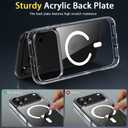 Anti-Yellowing Magnetic for iPhone 17 Pro Case with 1 Screen Protector [Mil-Grade Drop Protection] [Compatible with Magsafe] Shockproof Slim Transparent Protective Phone Case, Clear