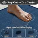 SHACOS 3 Piece Bath Mats Toilet Rug U-Shaped, No Slip Rubber Bath Rugs for Bathroom Toilet, Ultra Thin Bathroom Rugs Washable Quick Dry Absorbent Bathroom Mat (17"x24"+20"x32"+ U-20"x24")