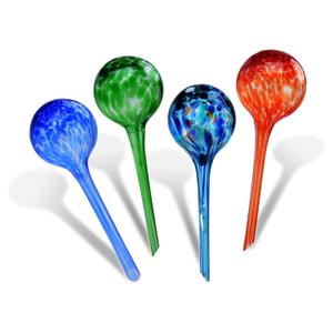 Resense 4pcs/Set Watering Globes, Aqua Globes Self Watering Plant Glass Bulbs Plant Watering Globes Devices Indoor Outdoor Garden Water Feeder for Plants, Size 6x15cm