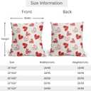 Valentines Day Pillow Covers 18x18 Set of 2 Red Heart Throw Pillow Covers Love Pillowcase Linen Decoration Farmhouse Holiday Cozy Soft Cushion Case Couch for Indoor Outdoor Home Decor