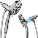Magnetic Handheld Shower Brushed Nickel,High-Pressure 10-Mode Shower Head with Magnetic Guidance Docking System,Stainless Steel Hose