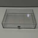 JIAFUJIN Desk Drawer Organizer, Stackable Office Supplies Desk Organizer, Plastic Plastic Storage Drawer, Desk Grocery Organizer For Stationery/Office Supplies (Clear, 1 Compartment)