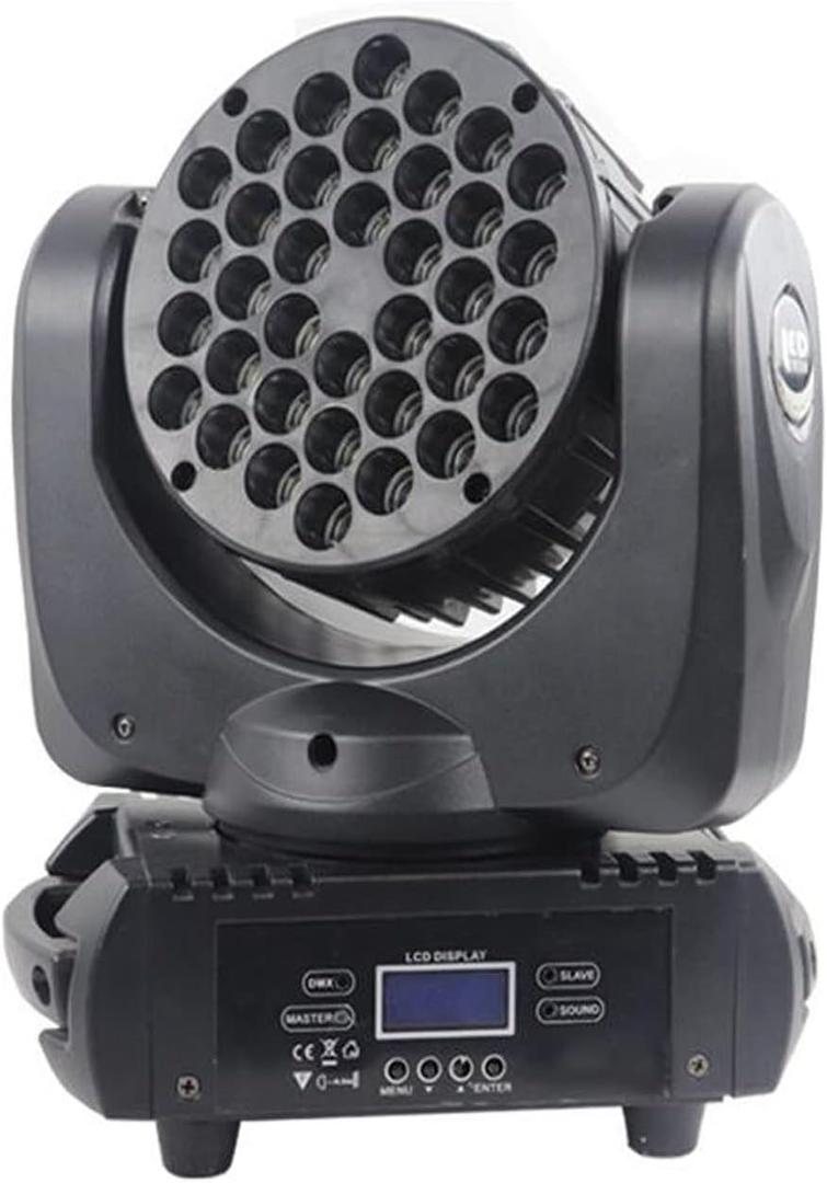 JUNMAN 36x3W RGBW Led Beam Moving Head DJ Disco Stage Wash Light DMX512 9/16 Channels Effect Lighting