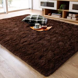 Ompaa Fluffy Area Rugs, Super Soft Shaggy Rug Fuzzy Long Fur Carpets for Bedroom Living Room Decor, 4 x 6 Feet Brown (4x6 Feet)
