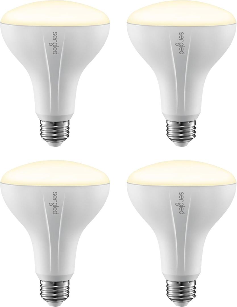 Sengled Smart Bulb, Zigbee Hub Required, Smart Light Bulb Works with Alexa, Google Home, SmartThings, Homekit and Siri, BR30 Dimmable Flood Light Bulb for Cans, Soft White 2700K, 650 LM, 9W, 4 Pack (4 Count (Pack of 1))