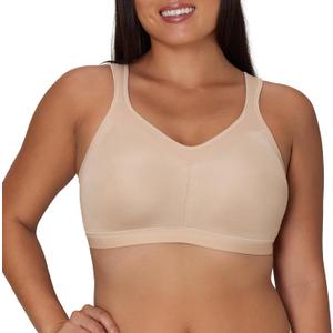 Playtex Women's 18 Hour Active Breathable Comfort Wireless Bra, Full Coverage Bra, Smoothing Support (38DDD, Nude)