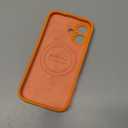 Ktele Magnetic for iPhone 17 Case [Compatible with Magsafe] [Premium Silicone Satin-Smooth Touch] Slim Shockproof Anti-Scratch Microfiber Lining Case, 6.3 inch, Bright Orange