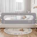 Bed Rail for Toddlers,71in Foldable Bed Rail for Baby, Baby Bed Rail Guard with Reinforced Carbon Steel Frame&Connectors for Twin Full Queen King Bed