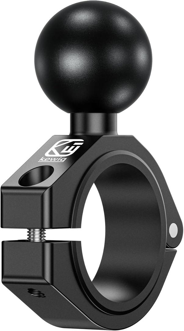 BRCOVAN 1.5'' Ball Large Round Rail Bar Clamp Mount, Aluminum Alloy, Fit for ATV UTV Roll Cages 1.5'' 1.65'' 1.75'' 1.85'' 2'' in Diameter, Fit for RAM Mounts C Size Ball Double Socket Arm