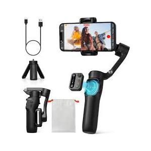 hohem iSteady X3 SE Gimbal Stabilizer for iPhone, Phone Stabilizer with Detachable Remote Control, Portable Foldable 3Axis Phone Gimbal for Android & iPhone 16 15 Pro Max, Ideal for Travel Vlogging