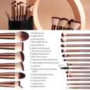 BS-MALL Makeup Brush Set 18 Pcs Premium Synthetic Foundation Powder Concealers Eye shadows Blush Makeup Brushes with black case (B-Brown)