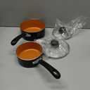 MICHELANGELO Nonstick Sauce Pan With Lid, 1QT&2QT Ceramic Saucepan, Copper Saucepans,PFAS-FREE Pot Set,Small Pots For Cooking,Multipurpose Cooking Pots Set For Home Kitchen,Dishwasher Safe