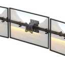 Triple Monitor Wall-Mount for 17"-32" Screens - Adjustable Heavy Duty Three Wall Monitor Mount with Cable Management, Space-saving,Tilt, Swivel, Rotation, VESA 75/100 mm, Max 15.4lbs per Screen, Black